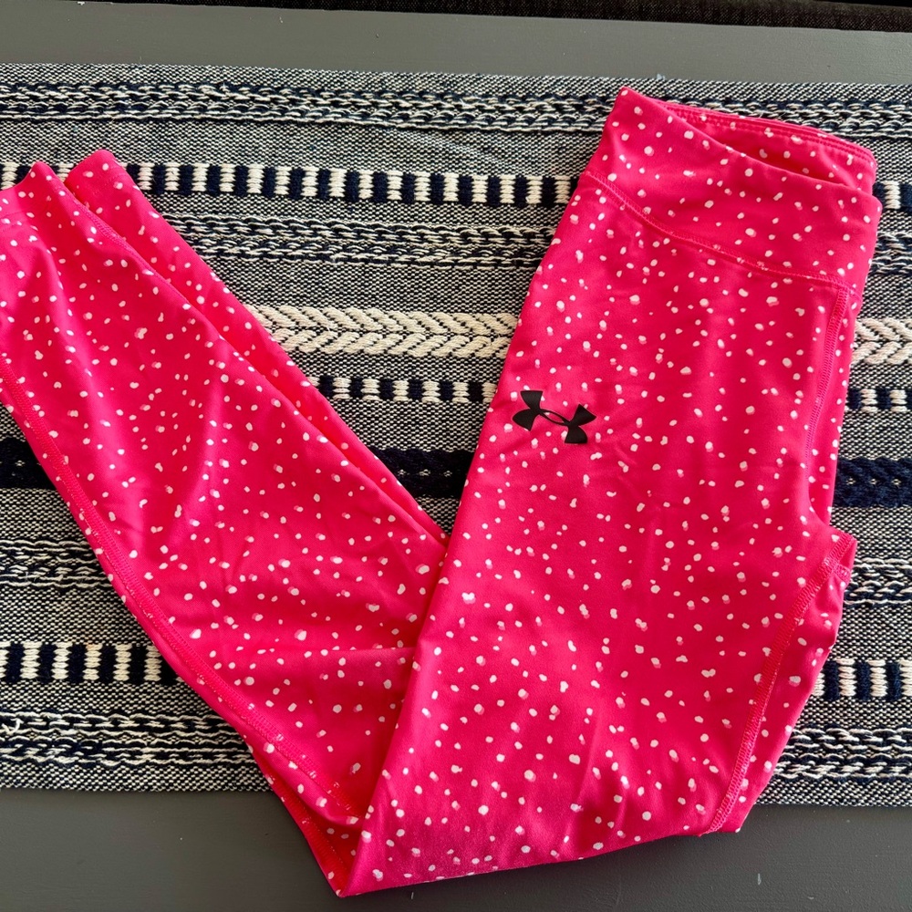 Under Armour Kids' Pink and White Speckled Leggings